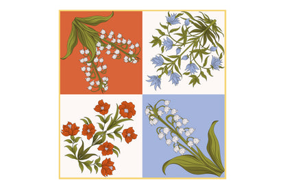 Seidentuch 52 Blütengespräch