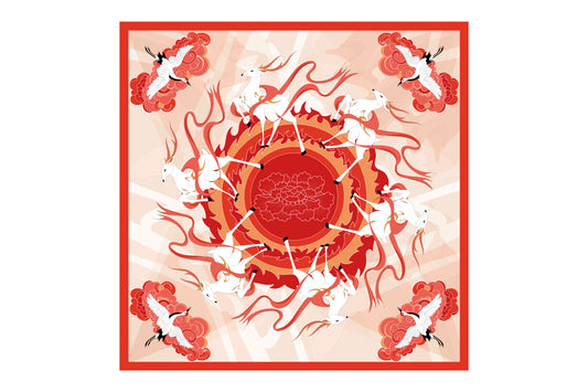 Seidentuch 52 Hirsch