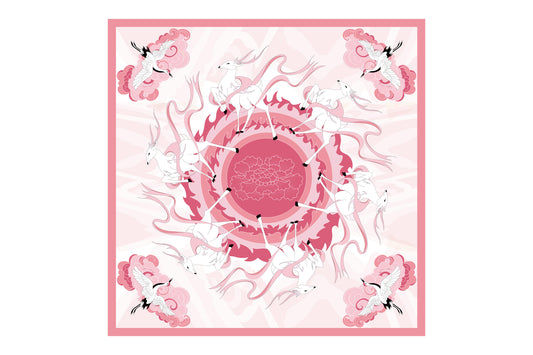 Seidentuch 52 Hirsch