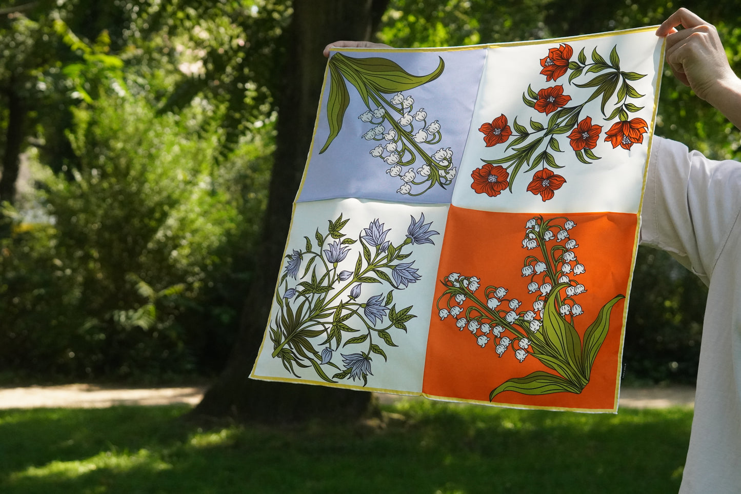 Seidentuch 52 Blütengespräch