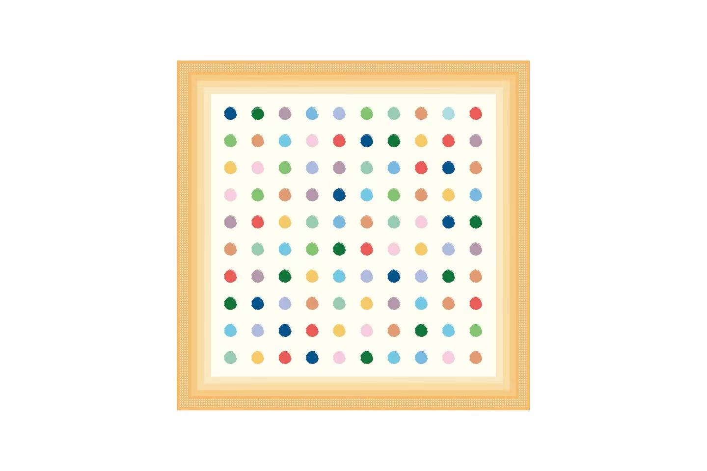 Seidentuch Dancing Dots