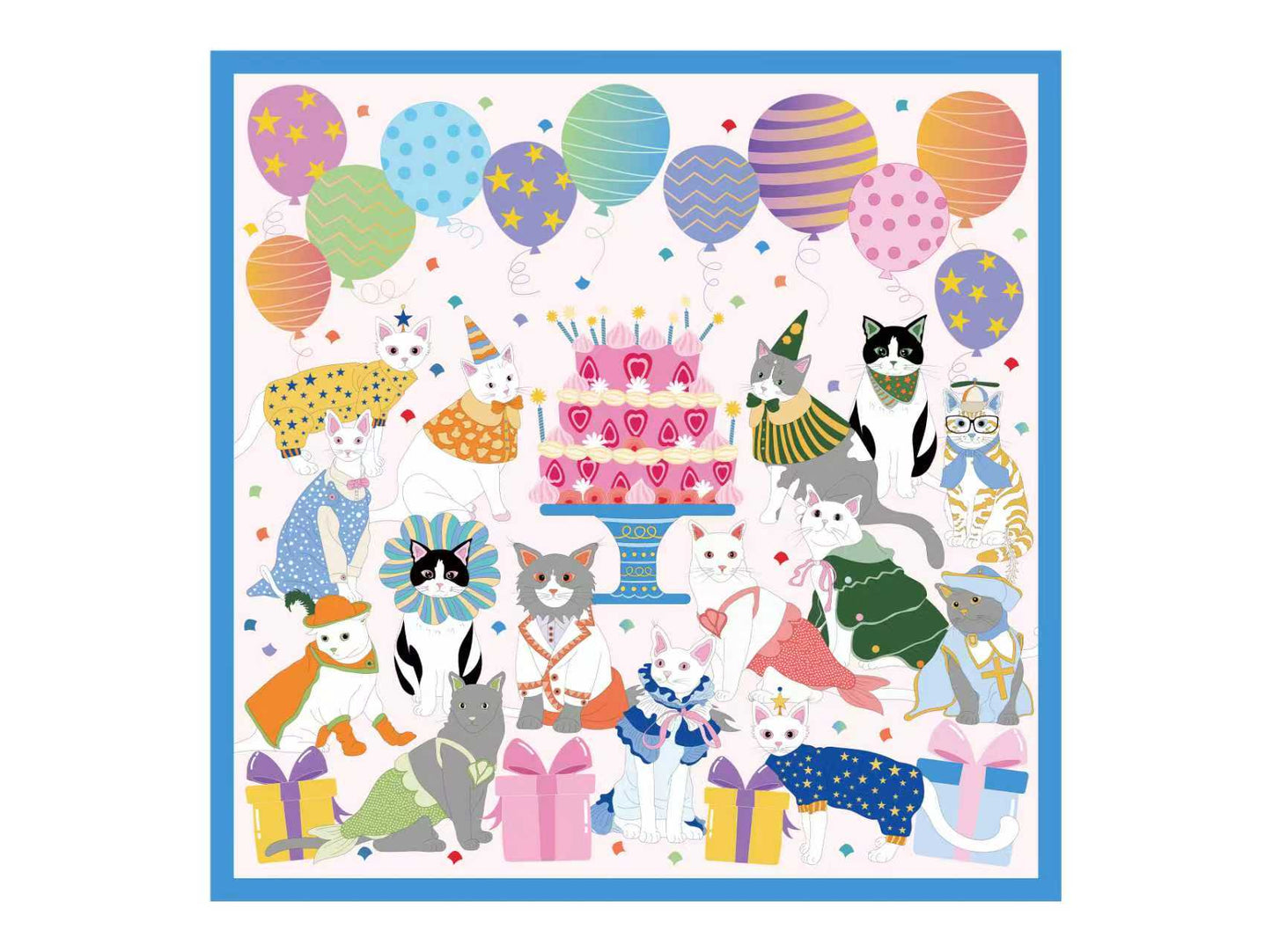 Seidentuch Katzen-Geburtstagsparty