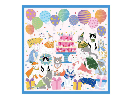 Seidentuch Katzen-Geburtstagsparty