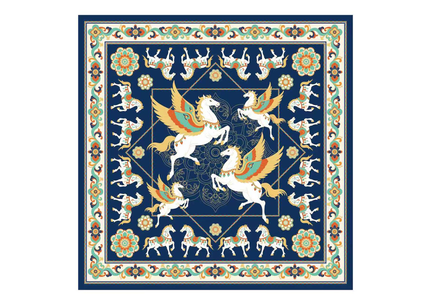 Seidentuch Dunhuang Pegasus