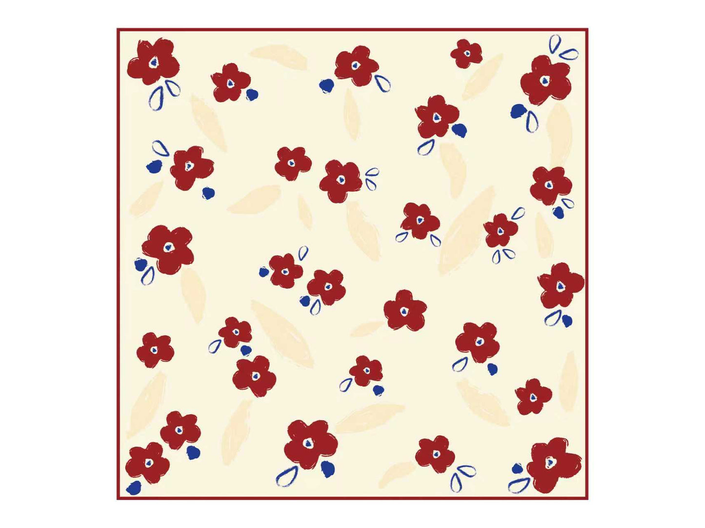 Seidentuch Fleur Doubleface